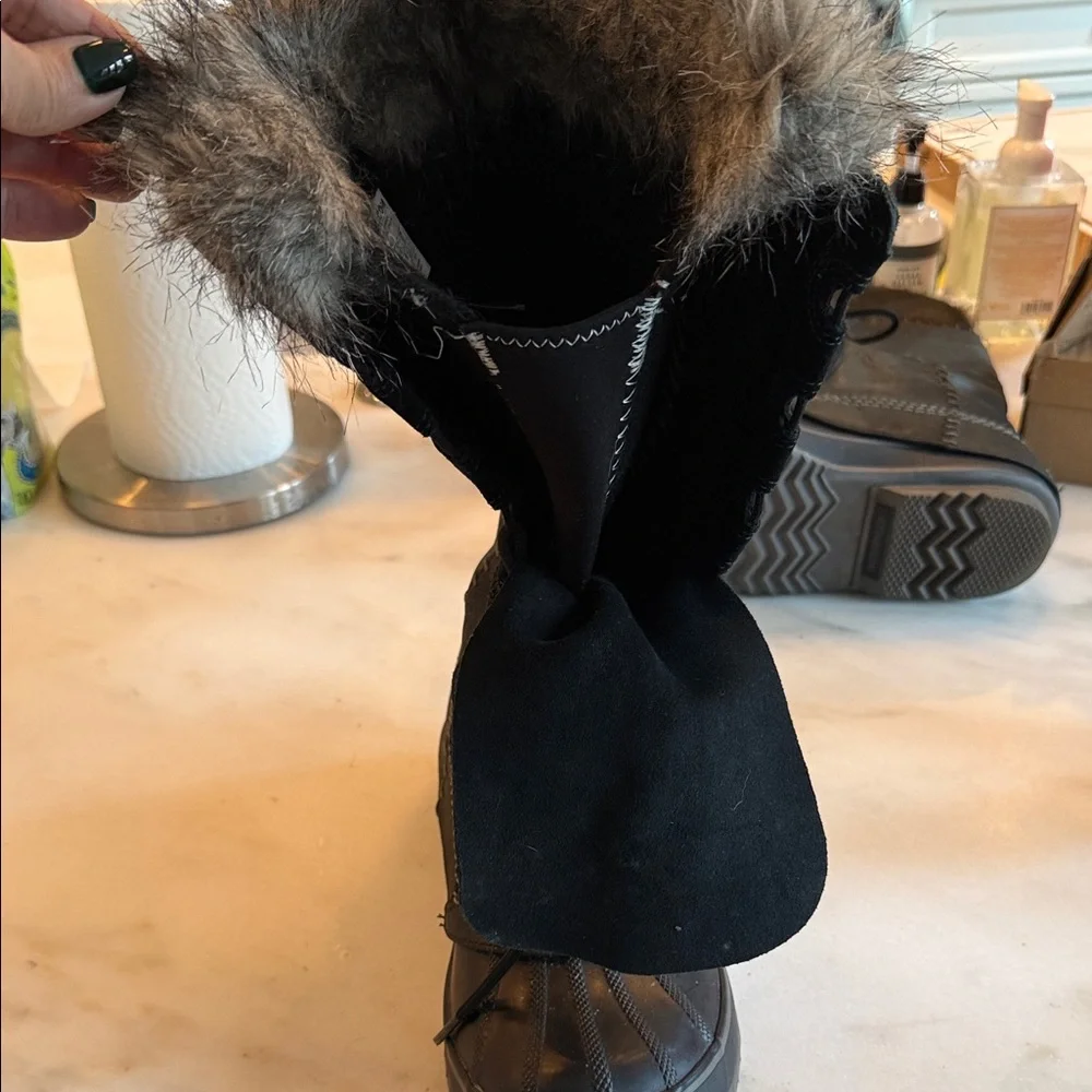 Sorel Cate the Great Black Women's Winter Boots Size 10 - Picture 7 of 9